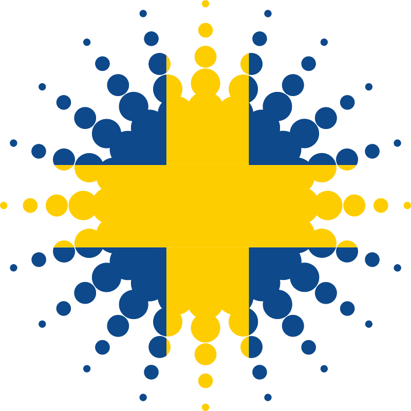 Swedish flag halftone shape