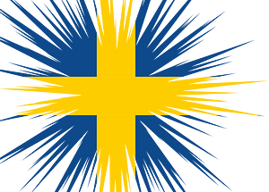 Swedish flag blast effect
