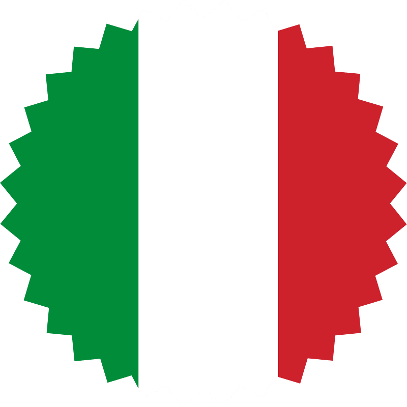 Italian flag round sticker