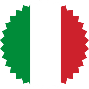 Italian flag round sticker