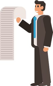 Man holding a sheet of paper