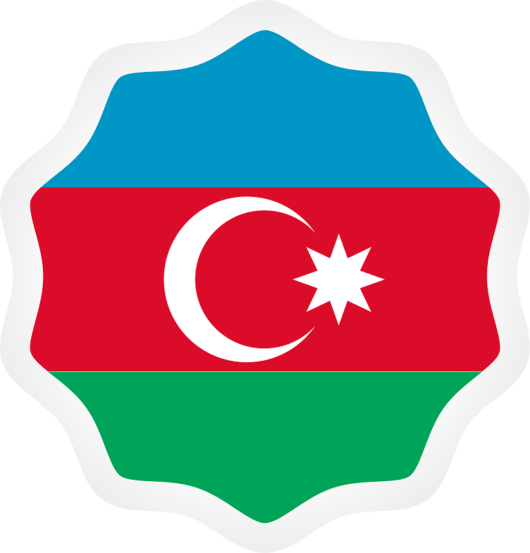 Azerbaijan national flag symbol