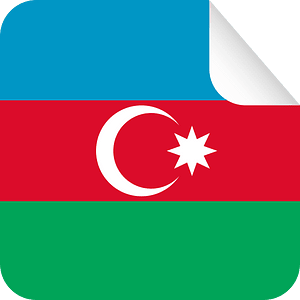 Peeling sticker Azerbaijan flag