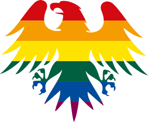 LGBT flag eagle