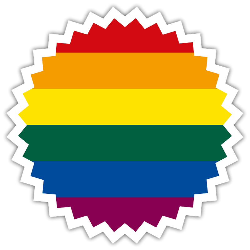 Sticker with LGBT flag