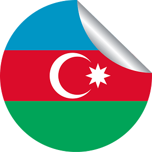 Azerbaijan national flag sticker