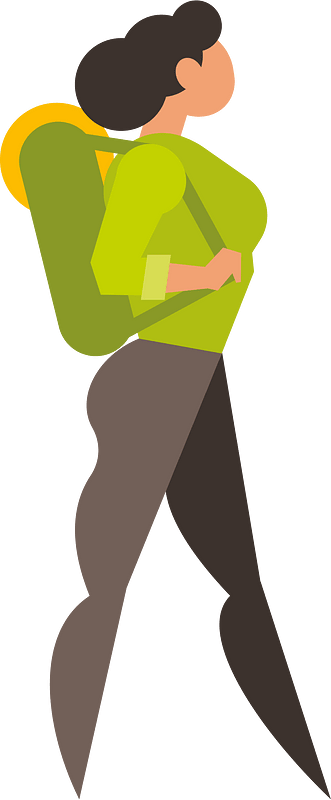 Woman with backpack