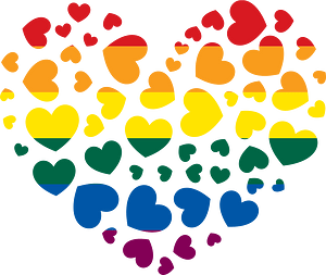 Heart in LGBT colors