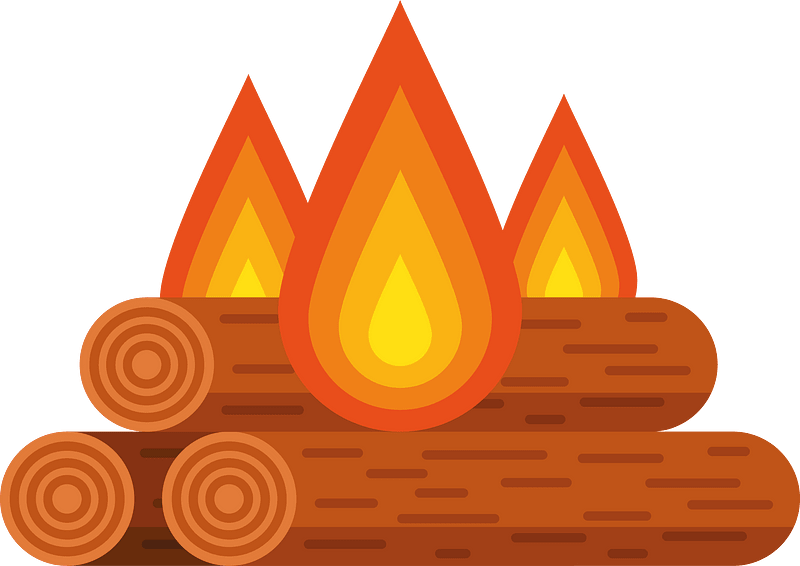 Bonfire flat design