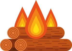 Bonfire flat design