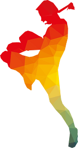 Muay Thai fighter silhouette