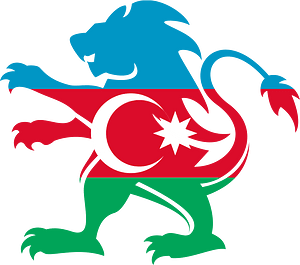 Flag of Azerbaijan heraldic lion