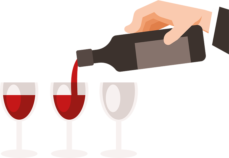 Sipping red wine
