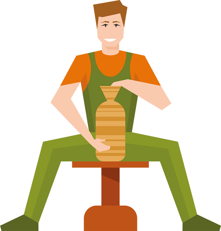 Man making a vase