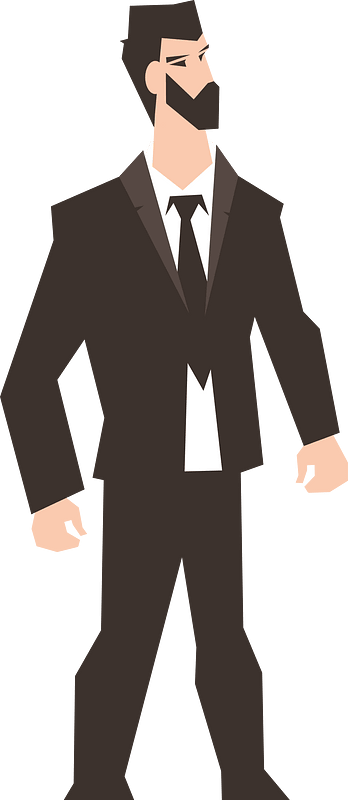 Bearded man vector art
