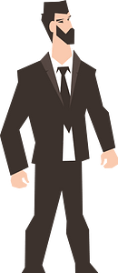 Bearded man vector art