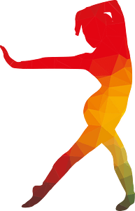 Girl aerobic silhouette