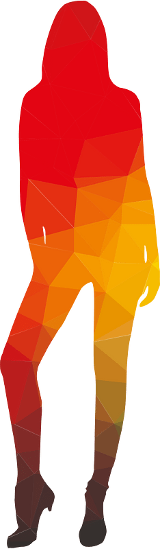 Elegant girl silhouette