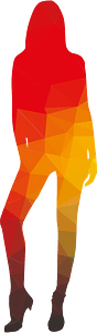 Elegant girl silhouette
