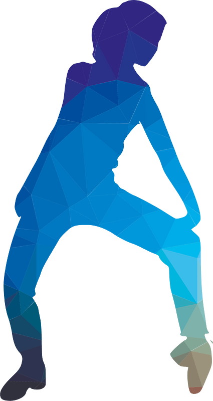 Dance move blue silhouette
