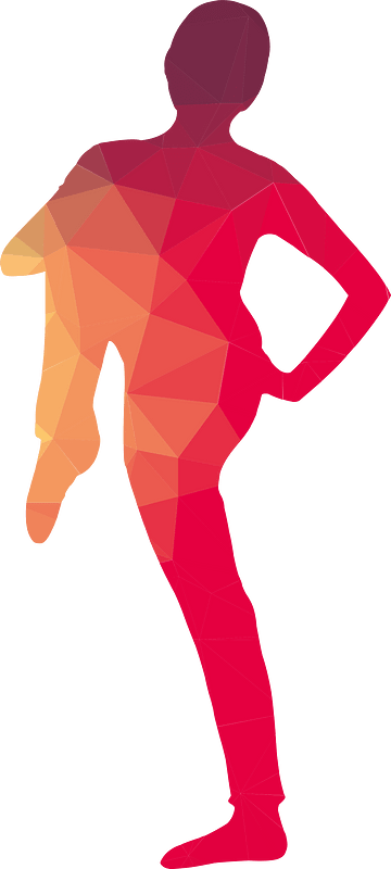 Aerobic exercise silhouette
