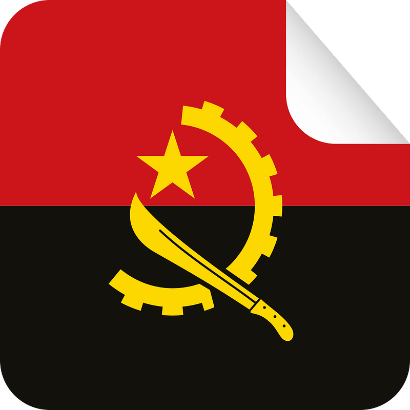 Angola national flag sticker