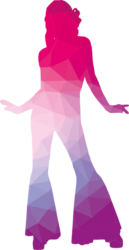 Hippie girl dancing