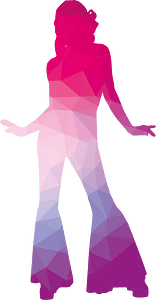Hippie girl dancing