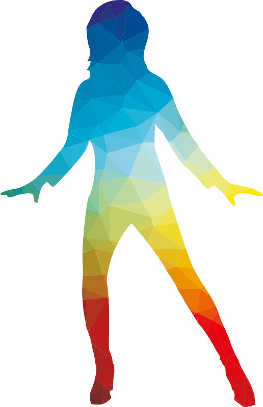 Dance move vector silhouette