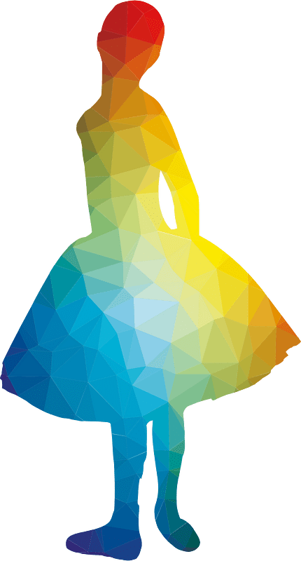 Ballet dancer outline silhouette