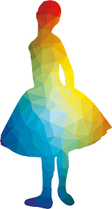 Ballet dancer outline silhouette