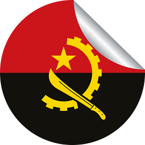 Angola flag peeling sticker