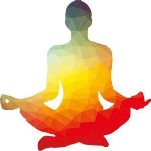 Yoga exercise pose silhouette