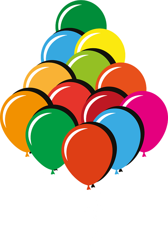 Colored balloons