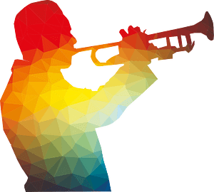 Saxophone player silhouette