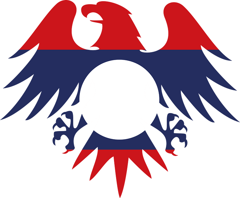 Laos flag heraldic eagle