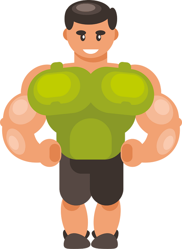 Bodybuilder cartoon