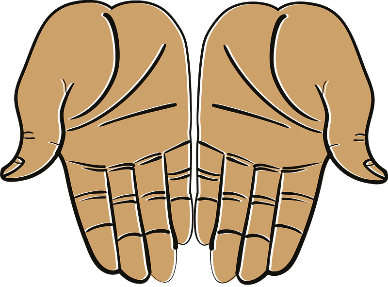 Hands reaching out