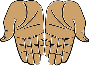 Hands reaching out
