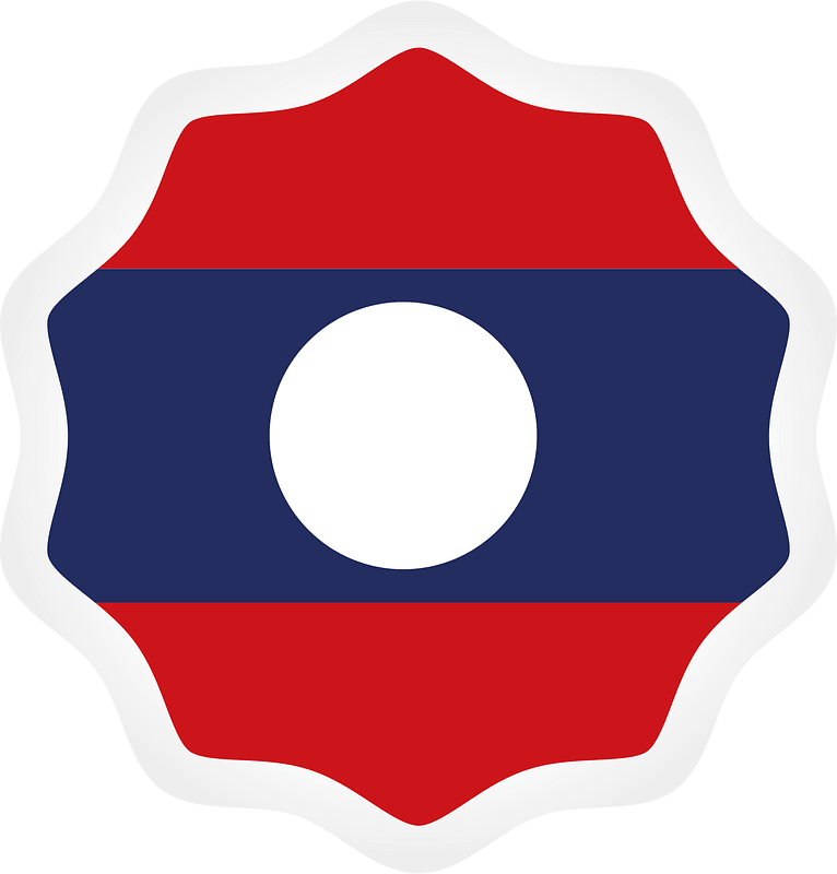 Laos flag sticker
