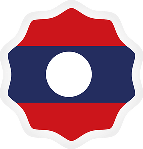 Laos flag sticker