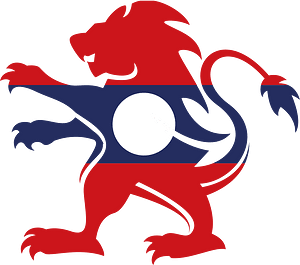 Laos flag heraldic lion