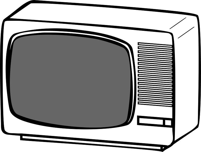 TV set monochrome art