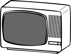 TV set monochrome art