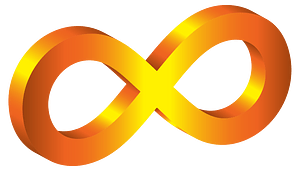 Infinity yellow symbol