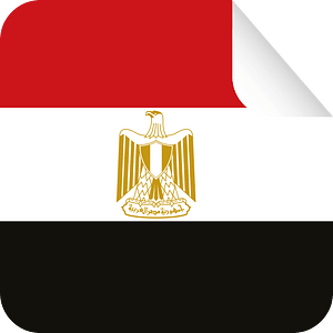 Sticker with flag of Egypt