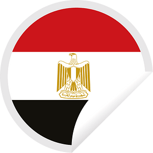 Egyptian flag inside a sticker