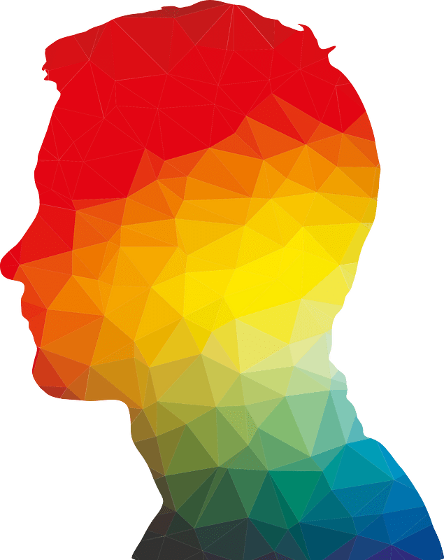 Male head silhouette