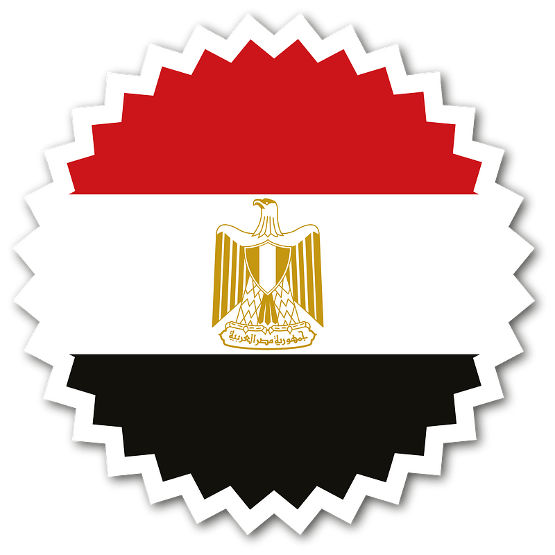 Egyptian flag sticker