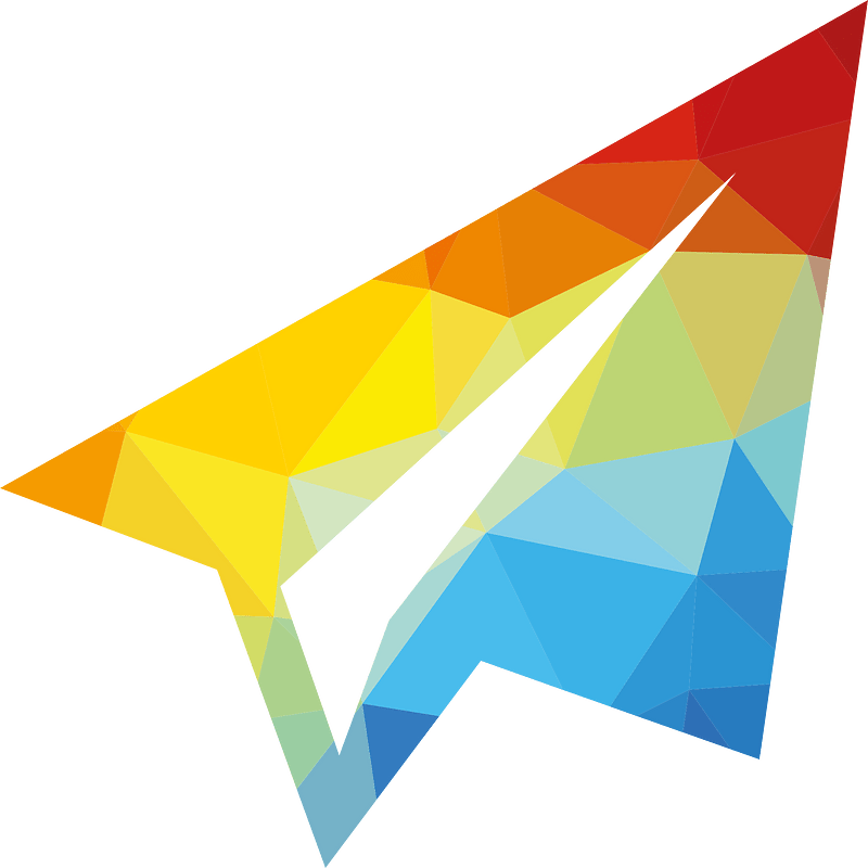 Origami plane silhouette